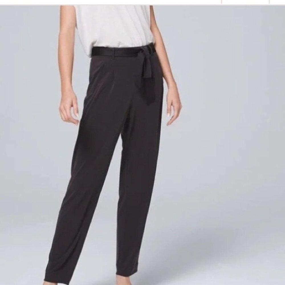 White House Black Market The Tapered Ankle Pants Dark Grey Size M - Picture 3 of 7